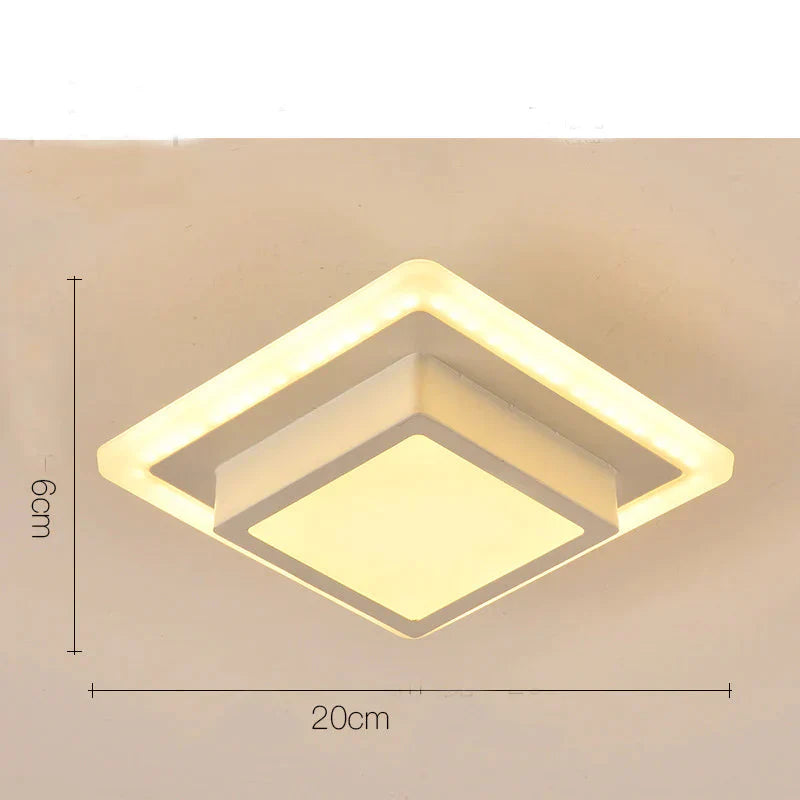 Plafonniers LED modernes en acrylique pour couloir, entrée de la maison, lampe Plafonnier Luminaria Lamparas De Techo, blanc, noir, peint