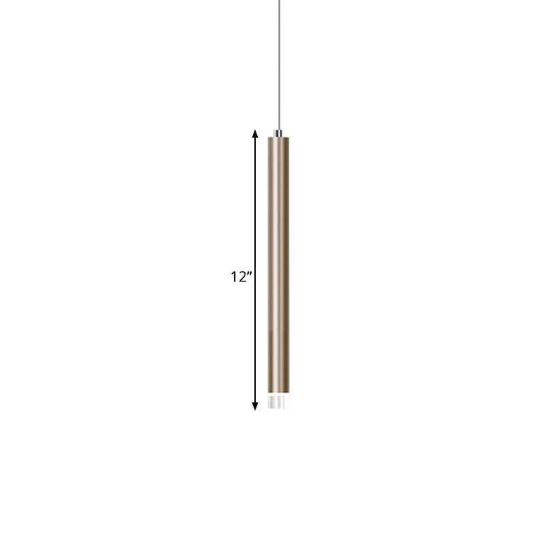 Modern Gold Flute Ceiling Pendant Light for Bar Counter - LED, Warm/White Light - 12"/19.5"/23.5" Height