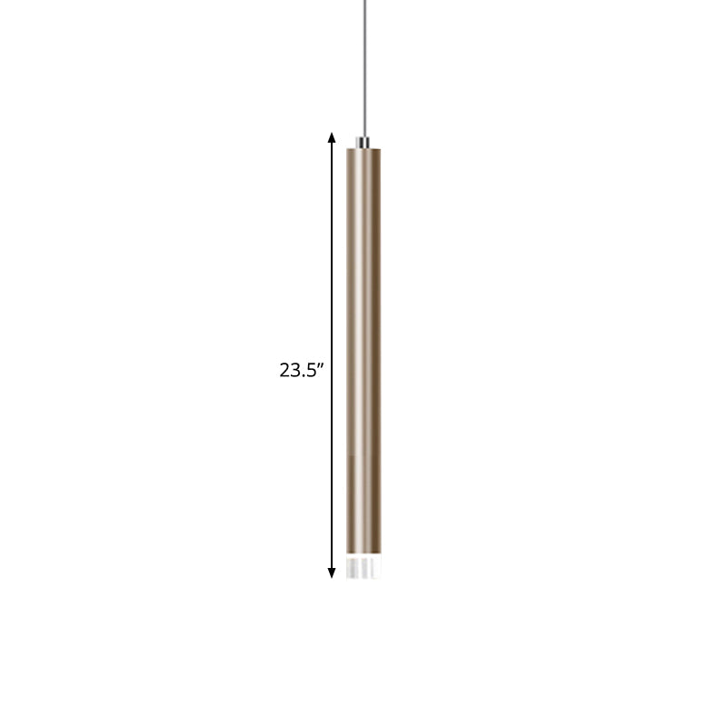 Modern Gold Flute Ceiling Pendant Light for Bar Counter - LED, Warm/White Light - 12"/19.5"/23.5" Height