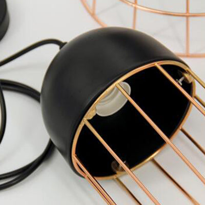 Retro Wire Cage Pendant Light with Versatile Shade - Perfect for Living Room Decor