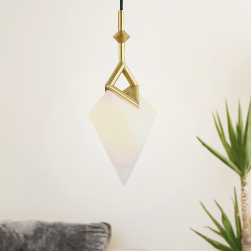 Modern 1/2-Light Bedroom Pendant With Black/Gold Nordic Style & Durable Pear Plastic Shade 1 / Gold
