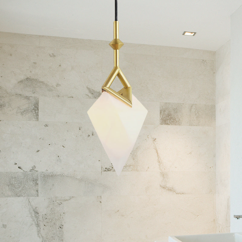 Modern 1/2-Light Bedroom Pendant With Black/Gold Nordic Style & Durable Pear Plastic Shade