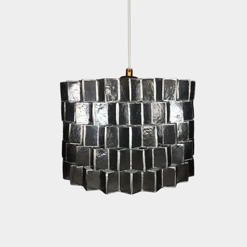 Modern Black Drum Pendant Light For Bedroom Ceiling - Sleek Shell Design With Single Head Suspension