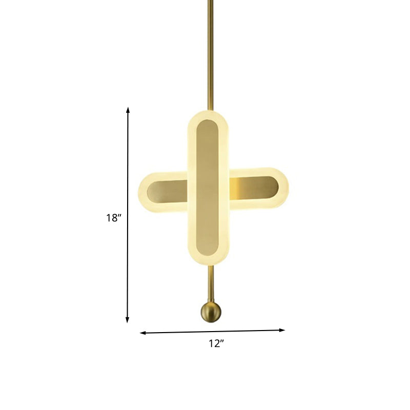 Modern LED Gold Acrylic Pendant Lamp for Bedroom Ceiling Lighting