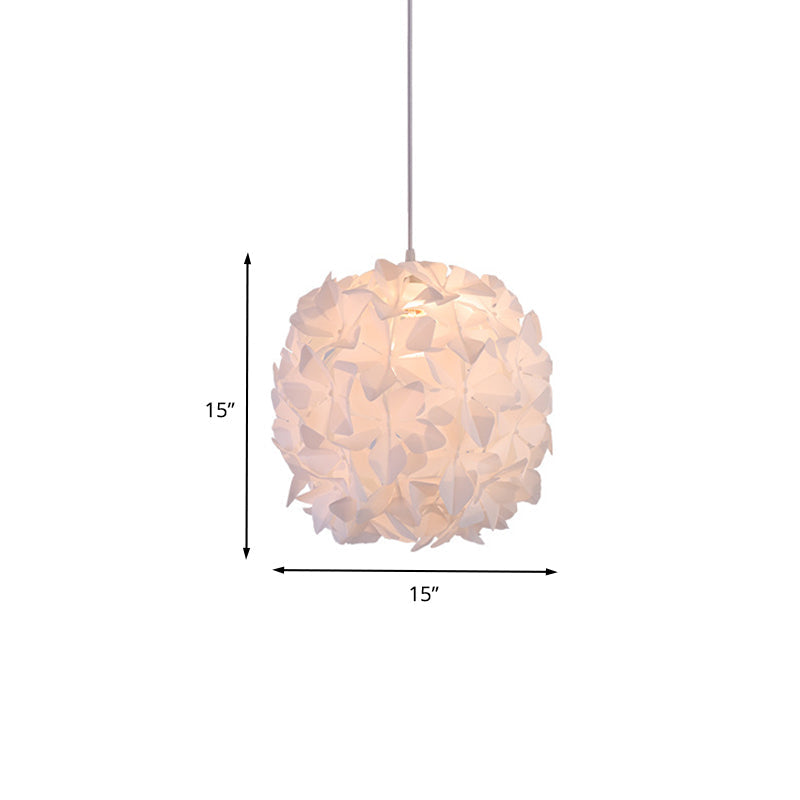 Modern White Blossom Flower Pendant with Acrylic Shade - Ceiling Hang Fixture