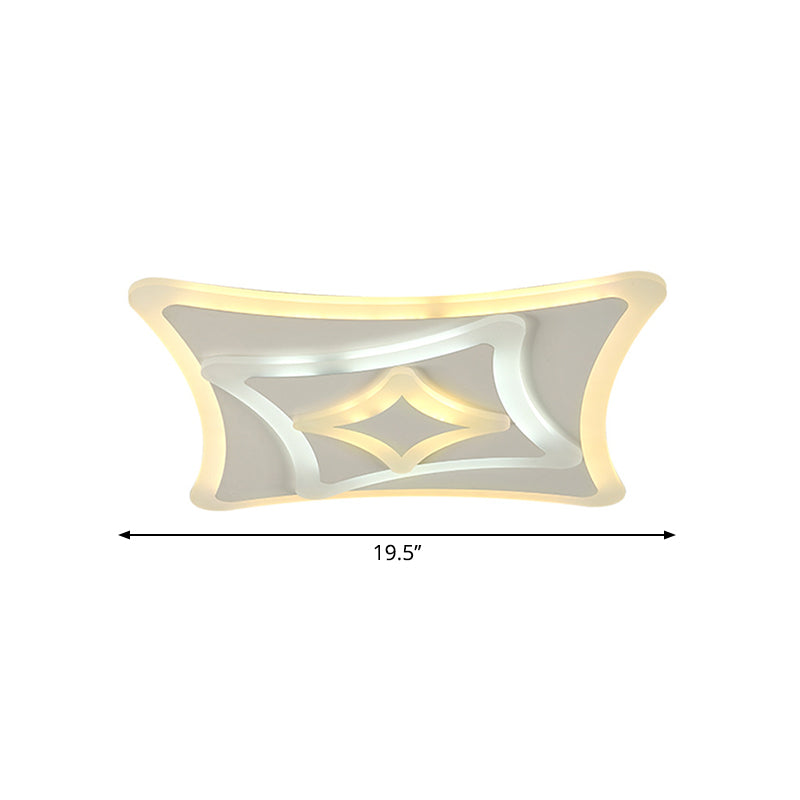 Flush Mount LED Ceiling Light - Super Thin & Simple Acrylic Design in Warm/White Light for Bedroom