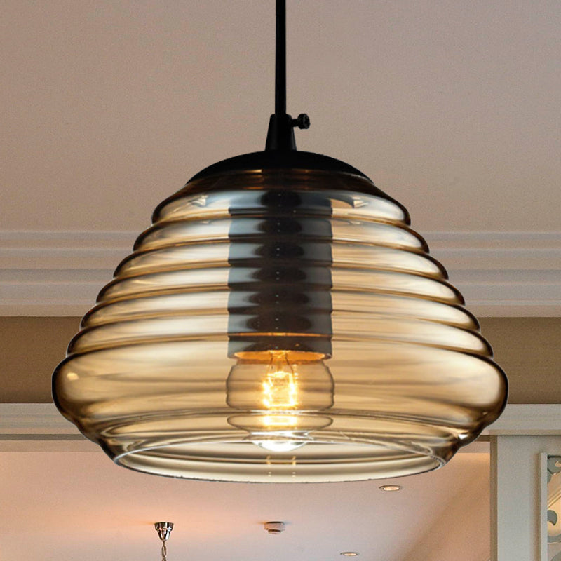 Modern Glass Pendant Light With Multiple Shapes And Colors Amber / Bowl