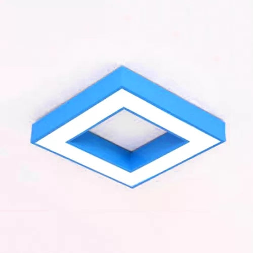 Contemporary Acrylic Square Flush Mount Light for Child's Bedroom Ceiling