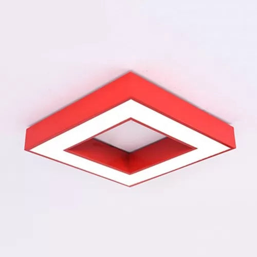 Contemporary Acrylic Square Flush Mount Light for Child's Bedroom Ceiling