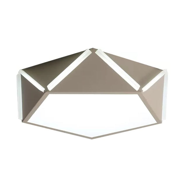 Diamond Acrylic LED Ceiling Lamp - Cafe Pentagon Macaron Style