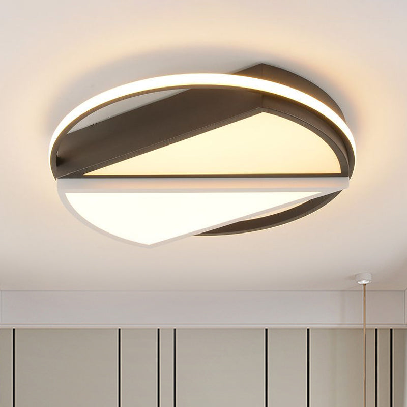 Modern Flushmount LED Ceiling Light in White - Ideal for Living Room