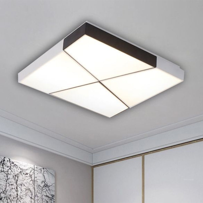 Plafonnier LED contemporain - Plafonnier en acrylique blanc pour chambre à coucher