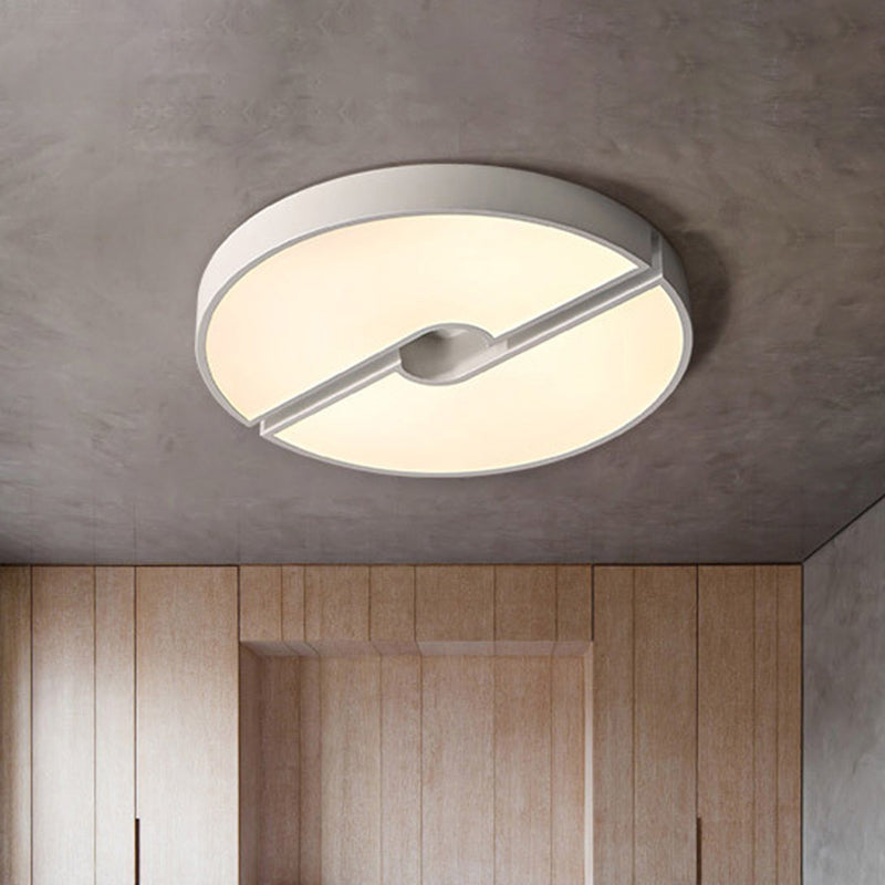 Modern LED Acrylic Flushmount Ceiling Light - White, 16-23.5 Inch Width Options