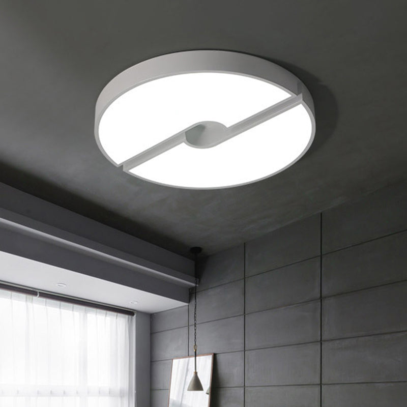 Modern LED Acrylic Flushmount Ceiling Light - White, 16-23.5 Inch Width Options