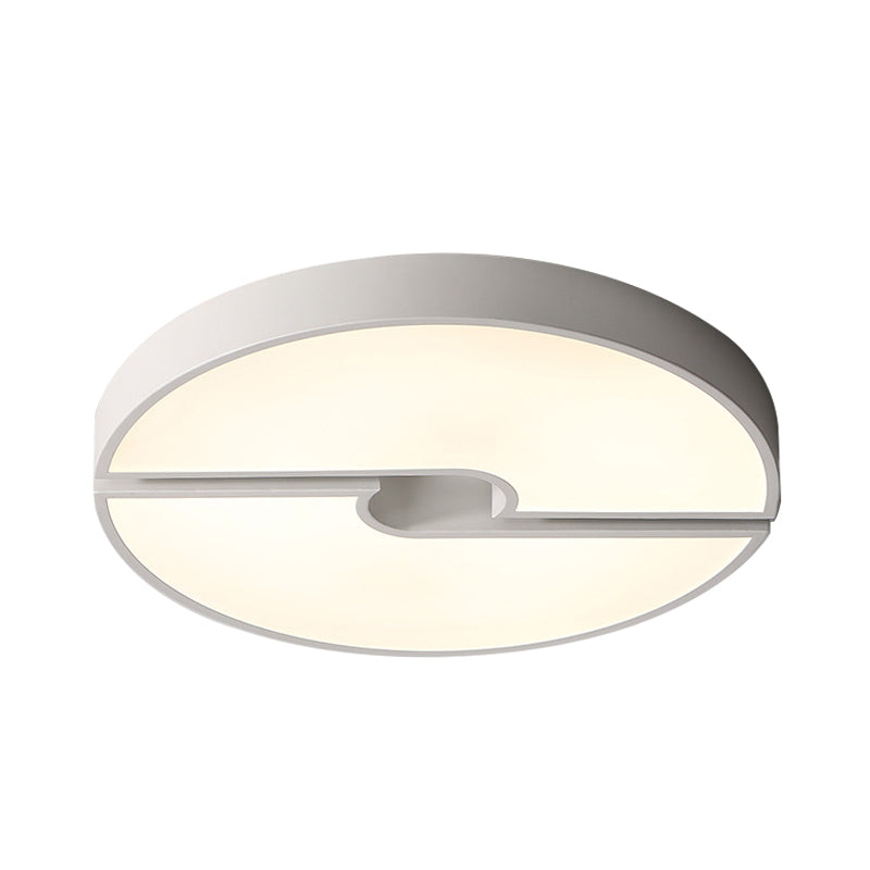 Modern LED Acrylic Flushmount Ceiling Light - White, 16-23.5 Inch Width Options
