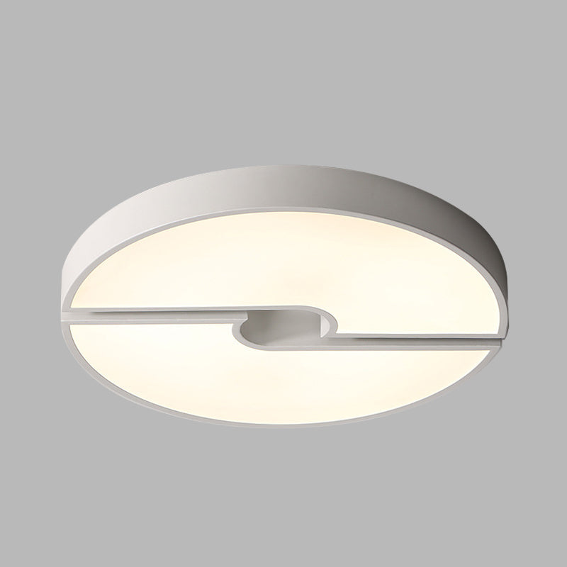 Modern LED Acrylic Flushmount Ceiling Light - White, 16-23.5 Inch Width Options