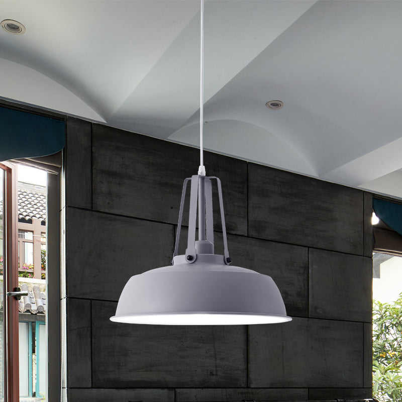 Suspension nordique élégante noire/bleue avec abat-jour en grange - Finition métallique - Idéale pour les salons
