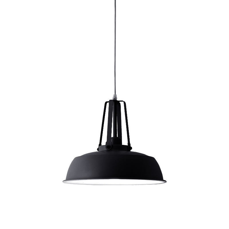 Suspension nordique élégante noire/bleue avec abat-jour en grange - Finition métallique - Idéale pour les salons