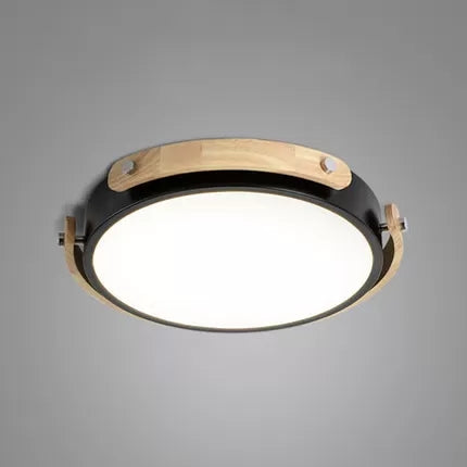 Stylish Round Ceiling Mount Study Room Light with Acrylic Macaron Undertint