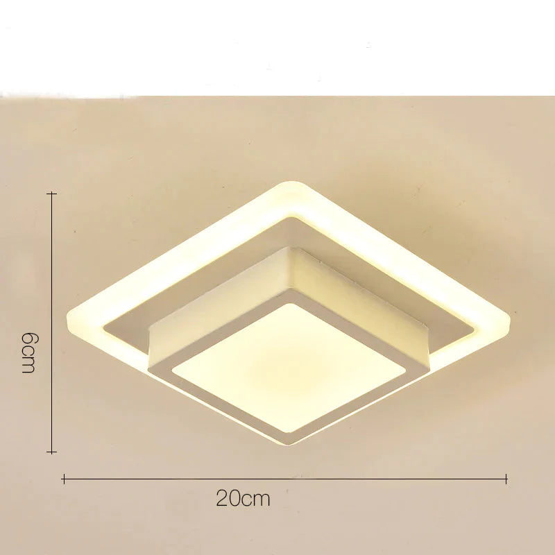 Plafonniers LED modernes en acrylique pour couloir, entrée de la maison, lampe Plafonnier Luminaria Lamparas De Techo, blanc, noir, peint