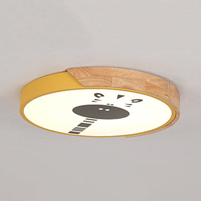 Giraffe Themed Acrylic Flush Ceiling Light for Kid's Bedroom