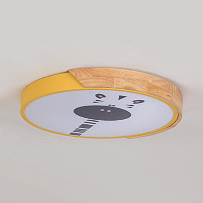 Giraffe Themed Acrylic Flush Ceiling Light for Kid's Bedroom