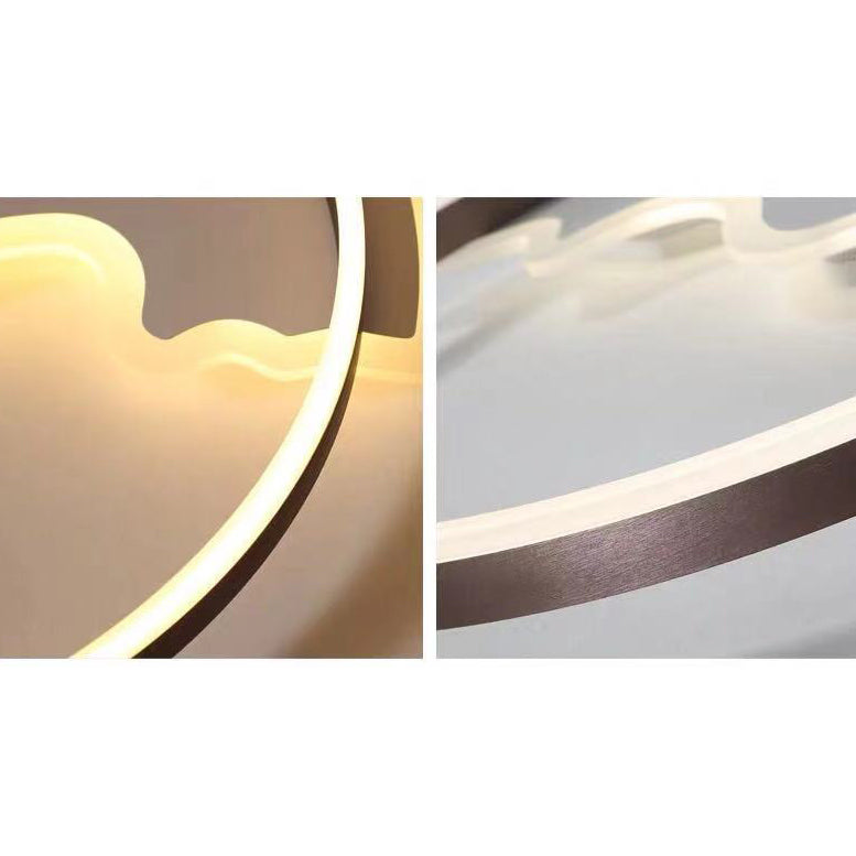 Creative Acrylic Ring LED Ceiling Light with Swimming Fish, Ideal for Baby Room