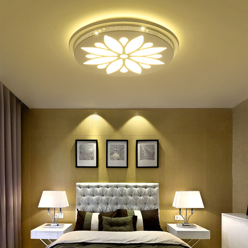 Plafonnier LED moderne en acrylique à fleurs pour salle à manger et chambre à coucher