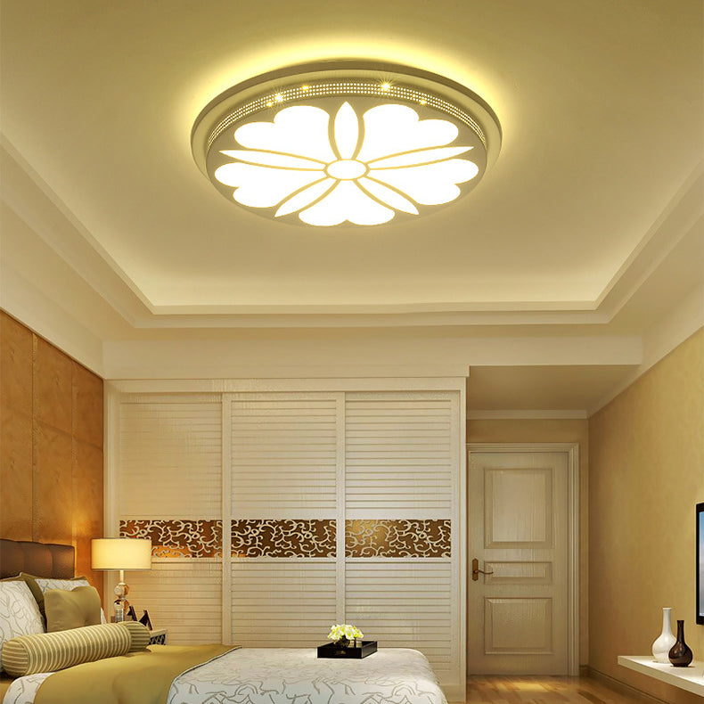 Plafonnier LED moderne en acrylique à fleurs pour salle à manger et chambre à coucher