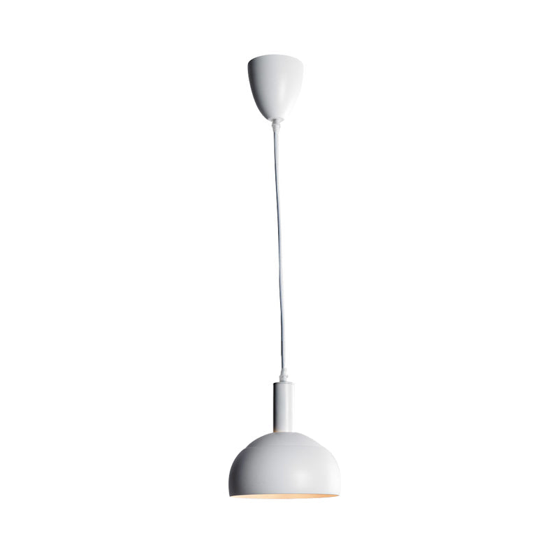 Modern Nordic Style Dome Iron Pendant Lamp - White
