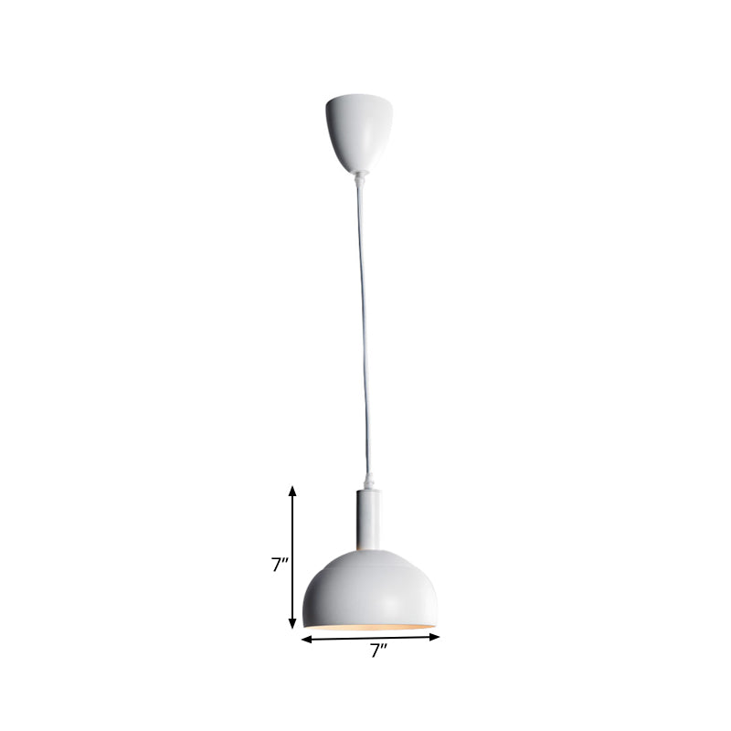 Modern Nordic Style Dome Iron Pendant Lamp - White