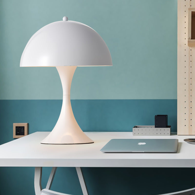 Modern White/Black Mushroom Night Table Light - Metal Desk Lamp For Living Room