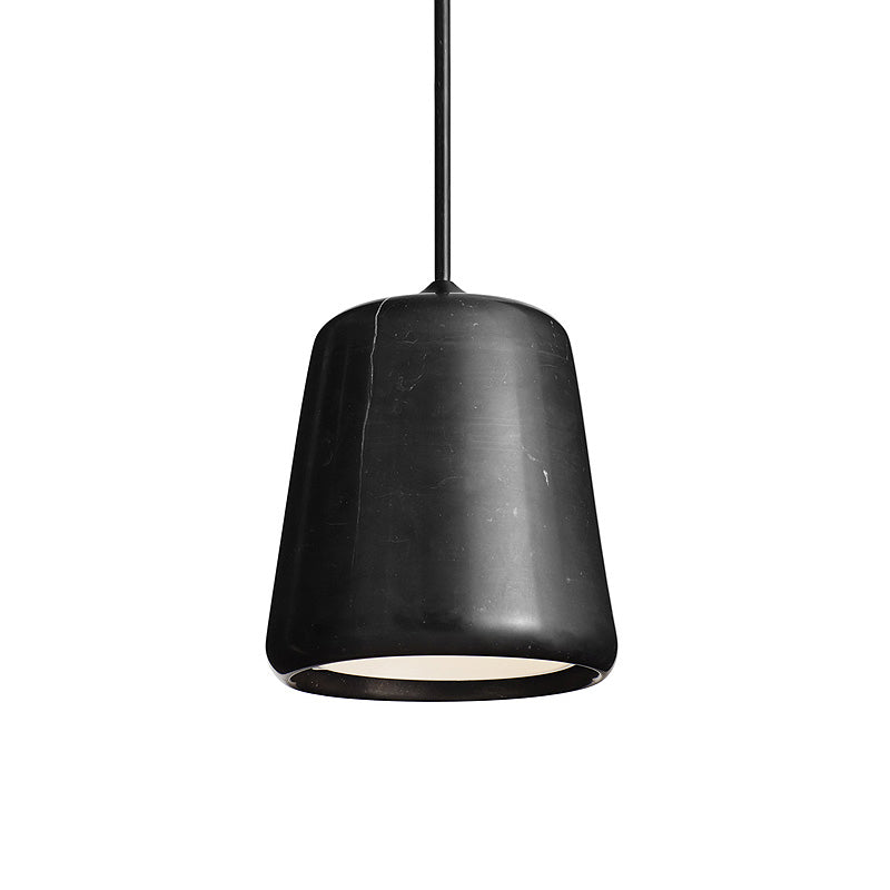 Nordic White/Black Hanging Lamp with Marble Shade - Ideal for Living Room Down Lighting