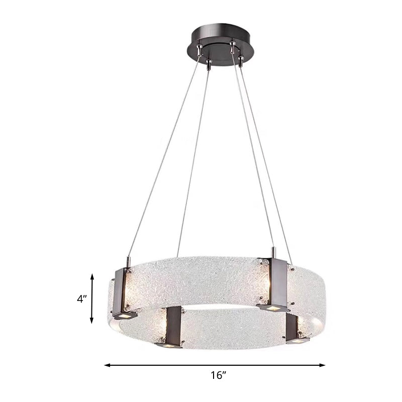 Lustre de salle à manger moderne en verre blanc avec 3 lumières suspendues