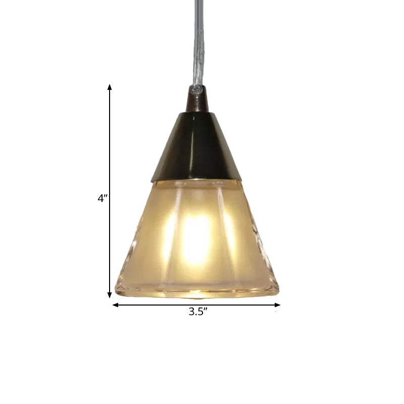 Modern Gold Pendant Lighting With Translucent Glass Shade For Bedroom
