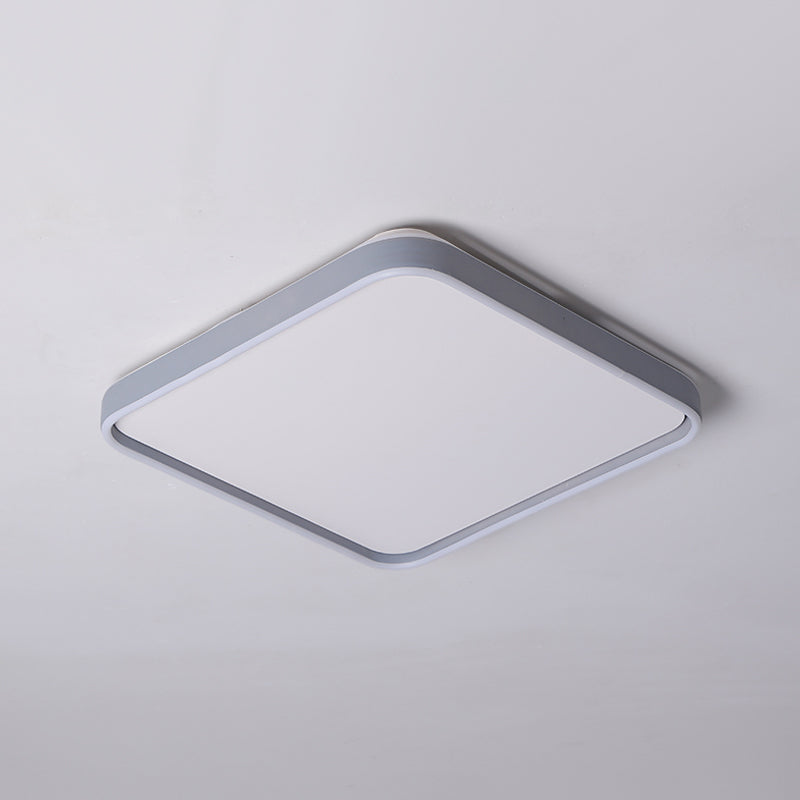 Plafonnier encastré moderne en acrylique gris pour espaces de 16"/19,5" de large, avec éclairage LED chaud et blanc