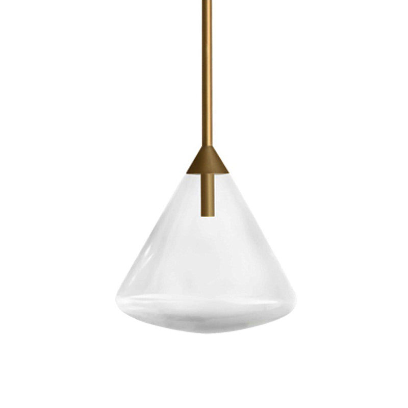 Vintage Brass Pendant Lamp Kit With Clear Water Glass Shade 1 Head Hanging Lighting