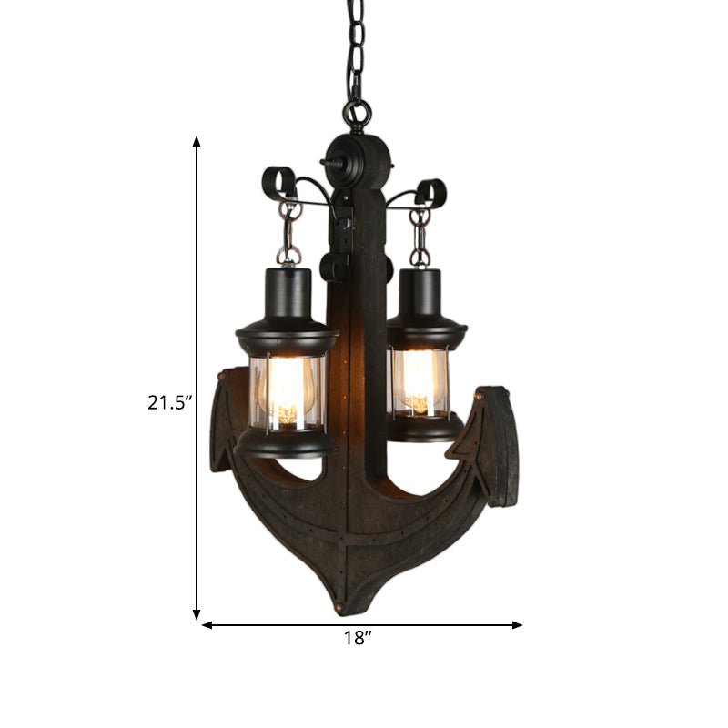 Noemi - Lustre en verre noir : plafonnier industriel suspendu