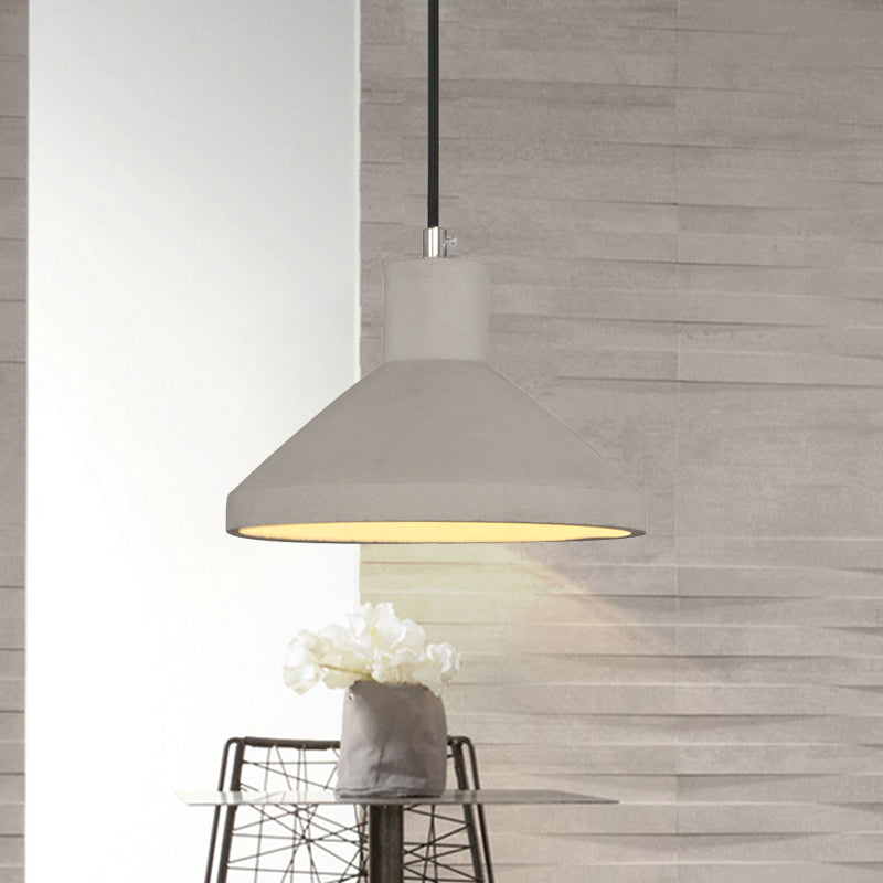 Lampe à suspension Flare Coffee House - Ciment vieilli - Kit d'éclairage suspendu gris à 1 ampoule