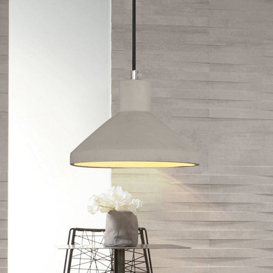 Lampe à suspension Flare Coffee House - Ciment vieilli - Kit d'éclairage suspendu gris à 1 ampoule
