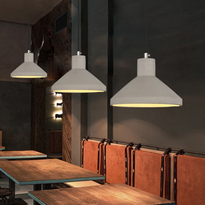 Lampe à suspension Flare Coffee House - Ciment vieilli - Kit d'éclairage suspendu gris à 1 ampoule