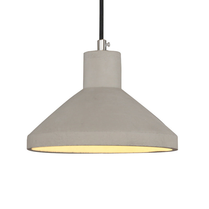 Lampe à suspension Flare Coffee House - Ciment vieilli - Kit d'éclairage suspendu gris à 1 ampoule