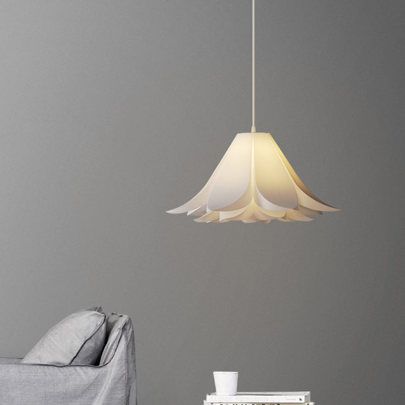 Stylishly Modern White Lily Pendant Lamp with Acrylic Shade