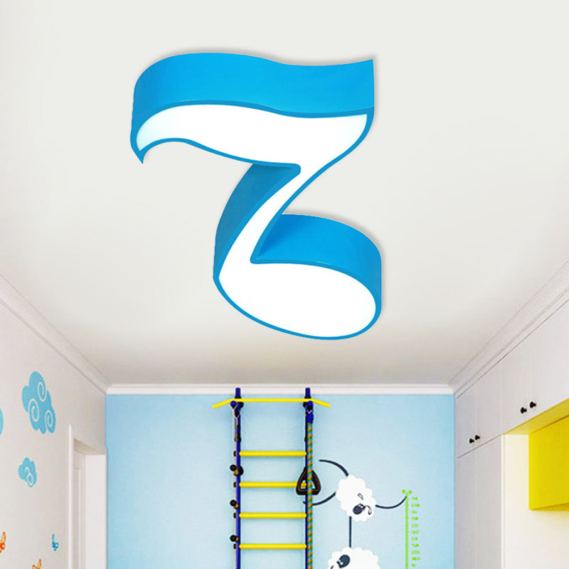 Musical Note LED Ceiling Lamp in Red/Green/Yellow for Kindergarten