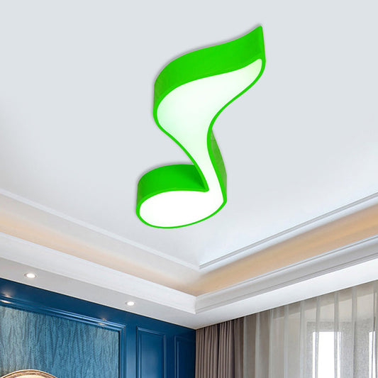 Musical Note LED Ceiling Lamp in Red/Green/Yellow for Kindergarten