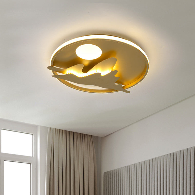 Golden Nordic Mountain/Starfish Acrylic LED Flush Light for Bedroom