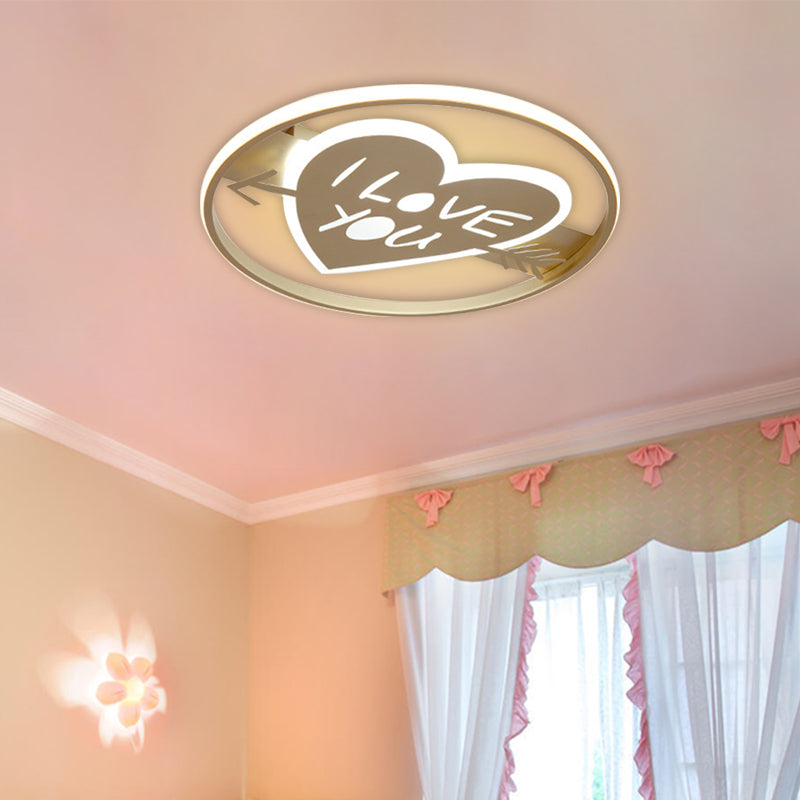 Golden Nordic Mountain/Starfish Acrylic LED Flush Light for Bedroom