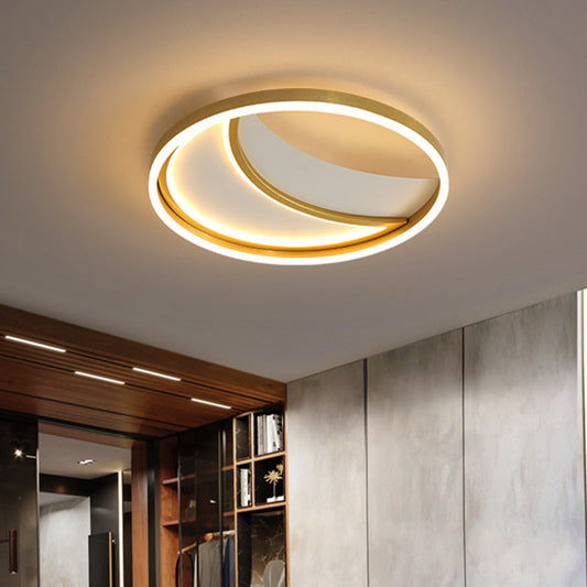 Spot LED en acrylique monté au plafond Gold Moon pour un éclairage de chambre créatif