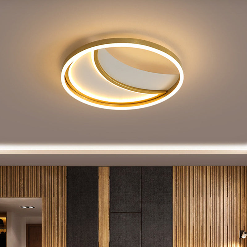 Gold Moon Ceiling Mounted Acrylic LED Spotlight for Creative Bedroom Lighting