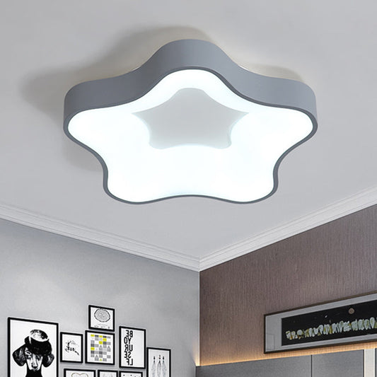 Contemporary Acrylic LED Ceiling Spotlight in White/Grey for Starry Bedroom